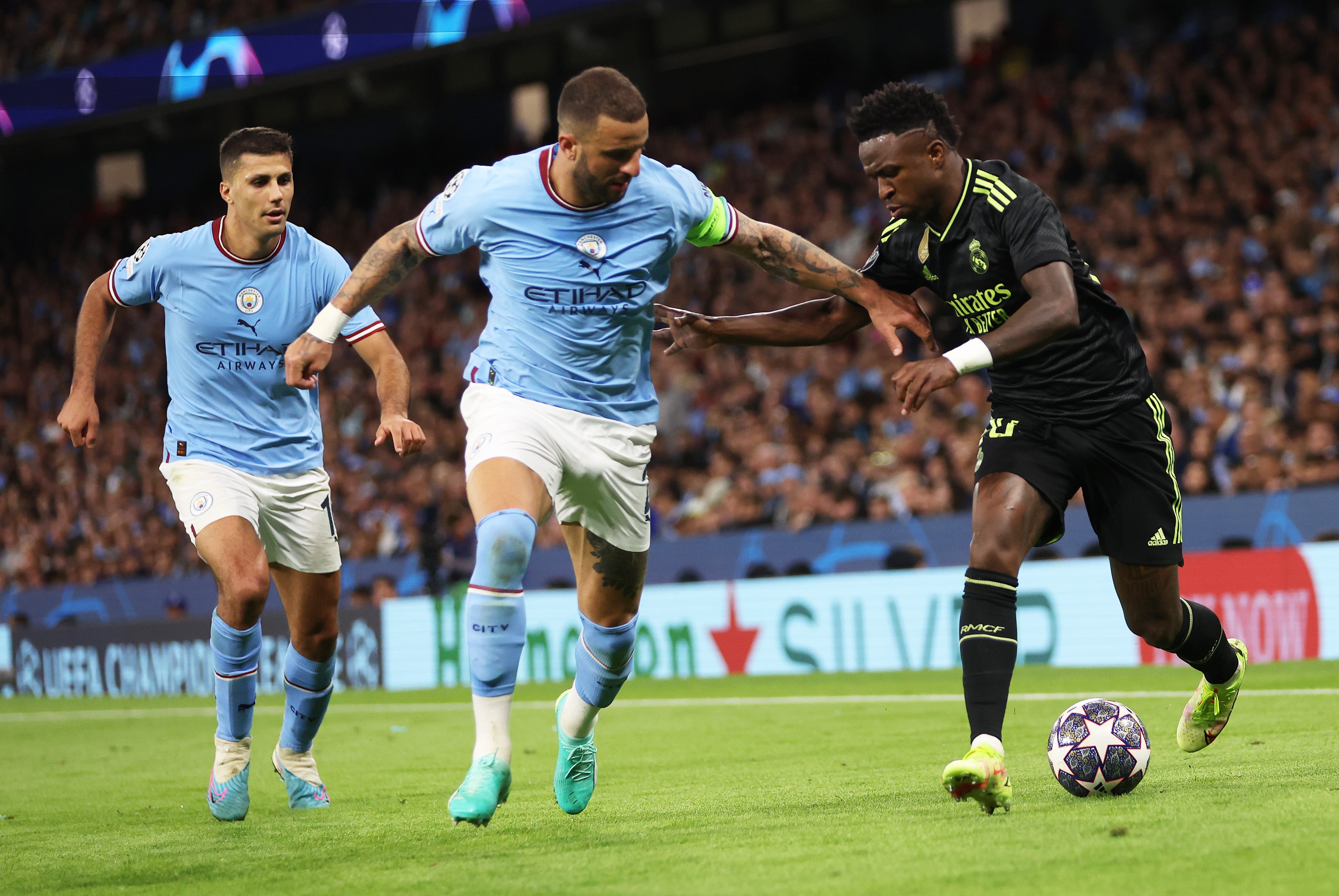 Man City face Real Madrid in the Champions League quarter-finals