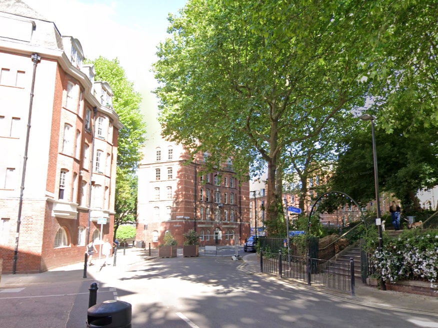 A man was rushed to hospital after the attack in Arnold Circus, Shoreditch