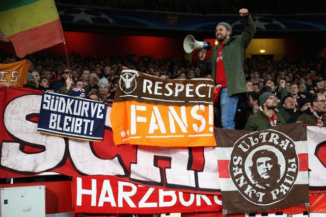 <p>Bayern Munich fans have been banned from attending the Emirates </p>