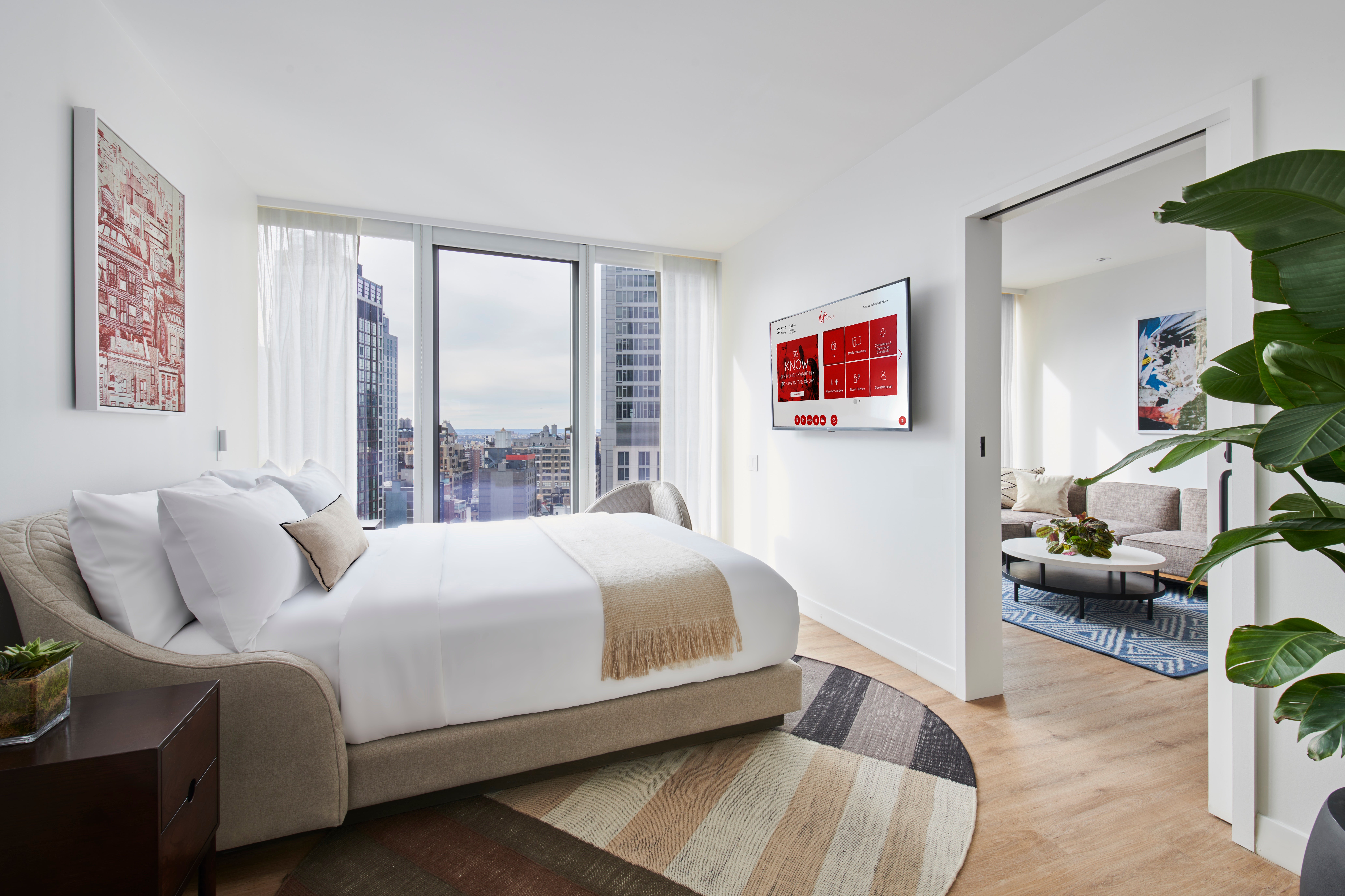 Wake up to a glorious Manhattan skyline view at Virgin Hotels New York