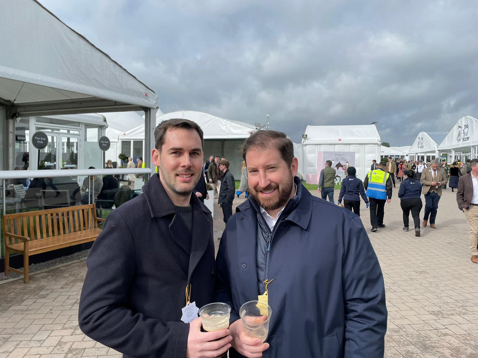 Cut-price entry: Nick Madden and Dave Hartley got tickets priced £175 for the Gold Cup at £85 from a friend who couldn’t go