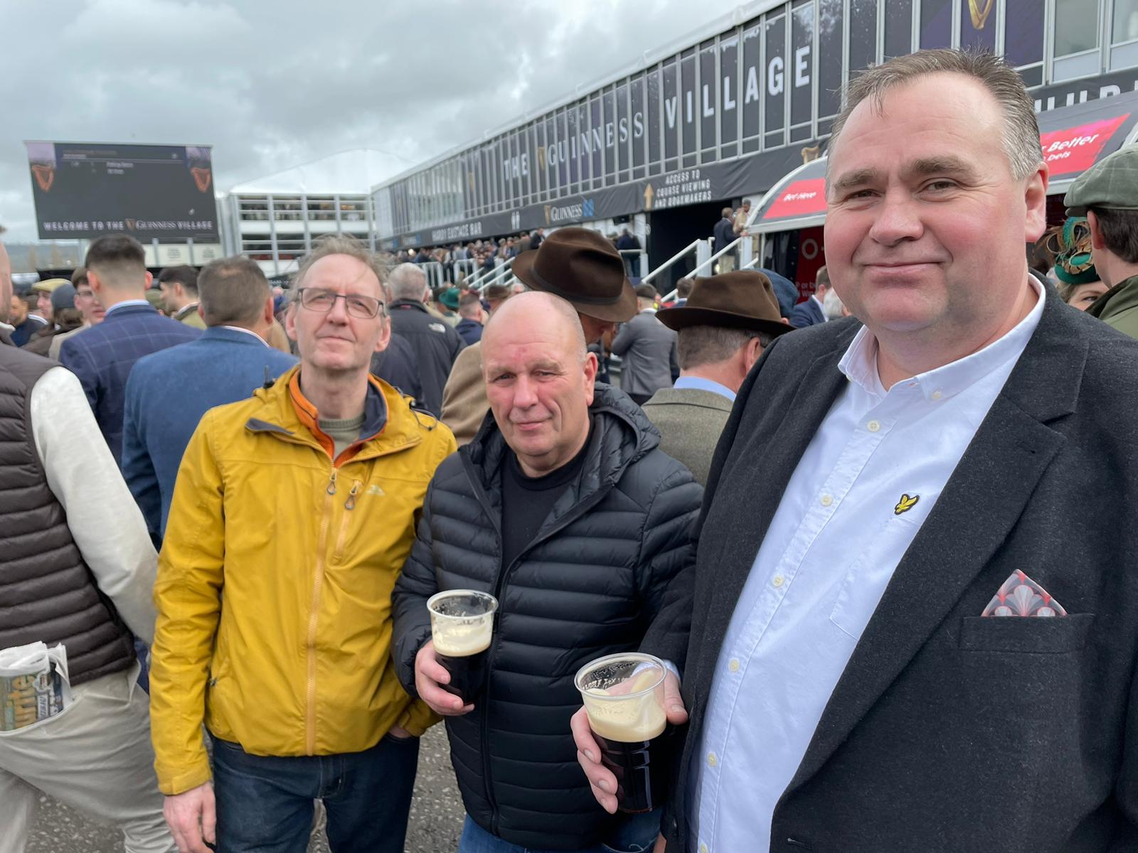 ‘Bucket list’: (from left) David Evans, Alan Bryron and Andrew Hargrave