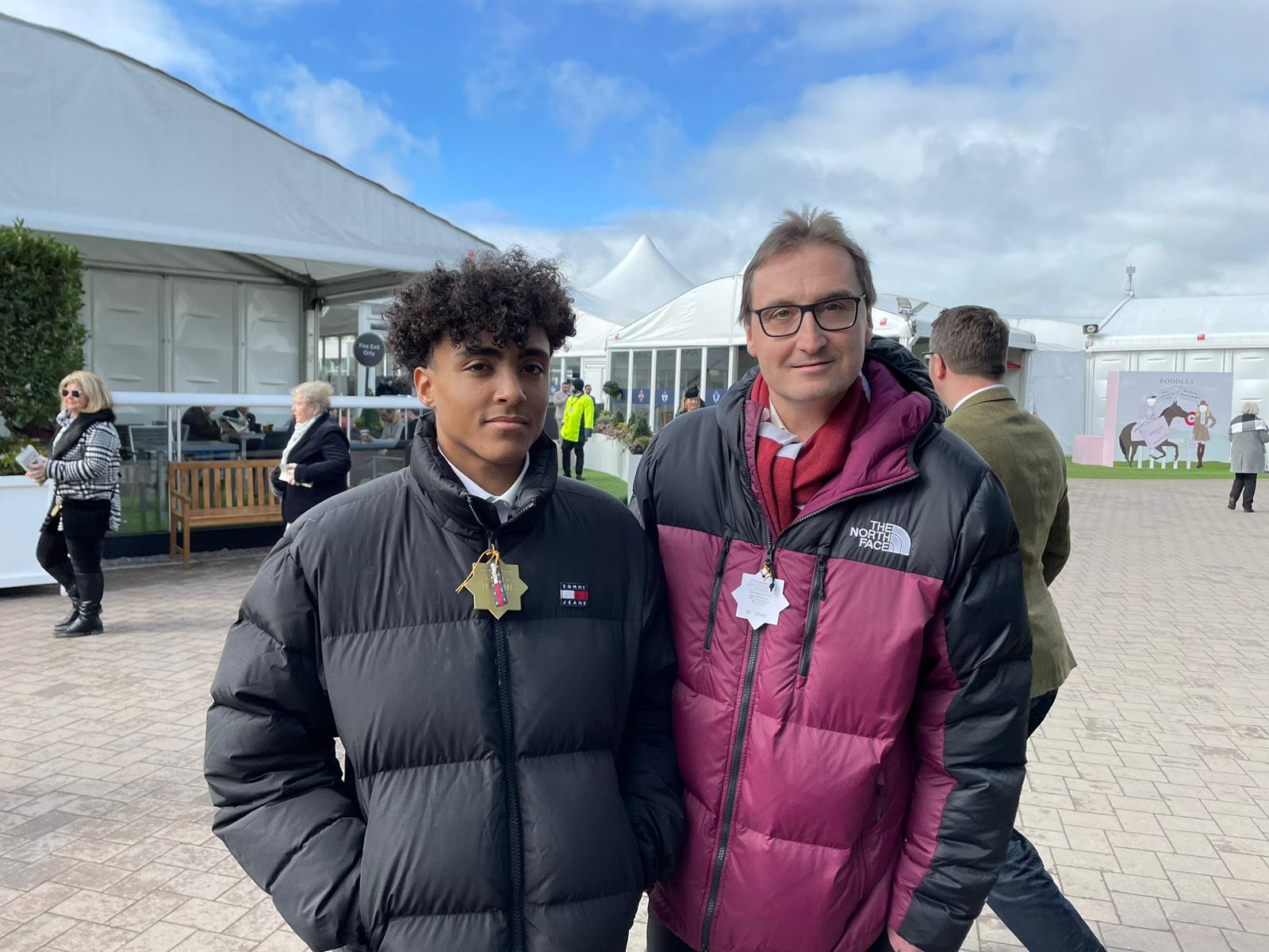 Outside catering: Andrew Thomas and his son Conor