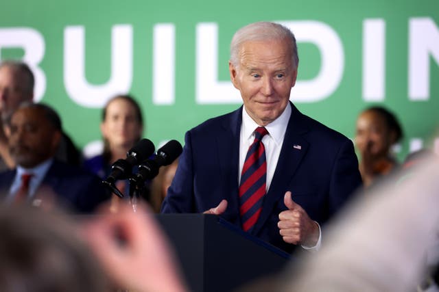 <p>President Joe Biden speaks to guests at the Pieper-Hillside Boys and Girls Club on March 13, 2024 in Milwaukee, Wisconsin. Following his visit to Milwaukee, Biden is scheduled to visit Saginaw, Michigan on Thursday</p>