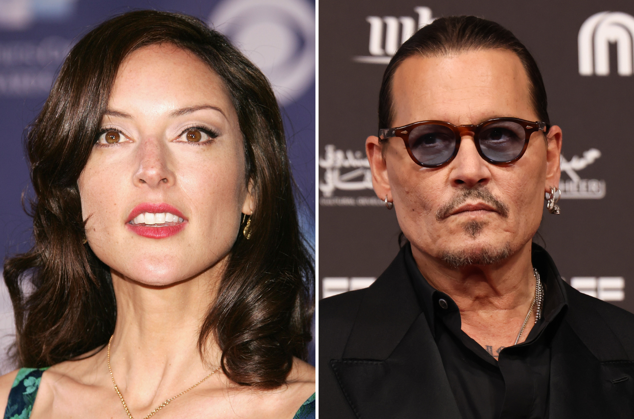 <p>Lola Glaudini and Johnny Depp</p>