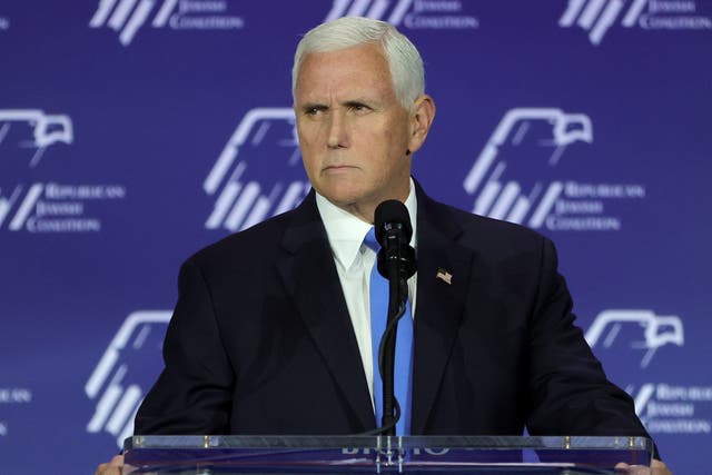 <p>Former Vice President Mike Pence said he would not endorse former president Donald Trump in the 2024 presidential election. (Photo by Ethan Miller/Getty Images)</p>