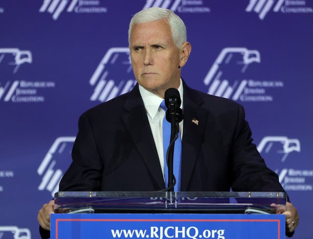 <p>Former Vice President Mike Pence said he would not endorse former president Donald Trump in the 2024 presidential election. (Photo by Ethan Miller/Getty Images)</p>