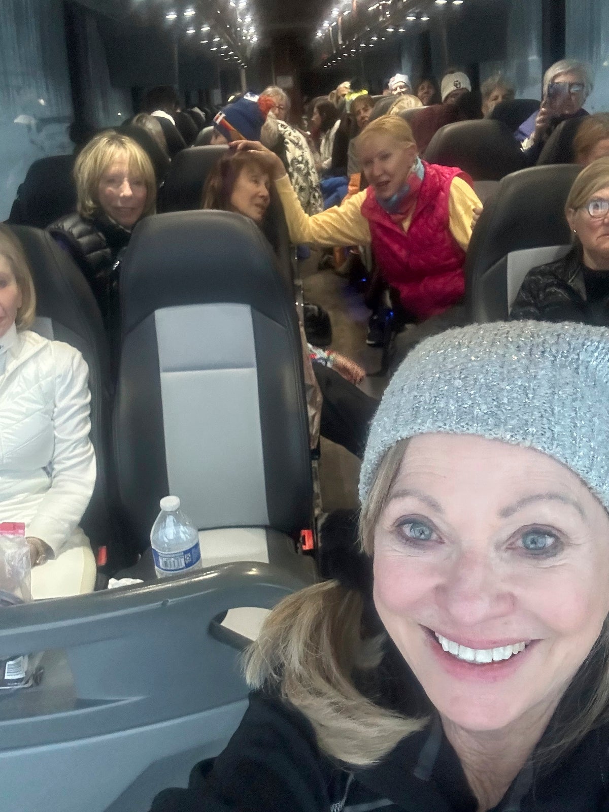 Weekly ski trip turns into overnight ordeal when about 50 women get stranded in bus during snowstorm
