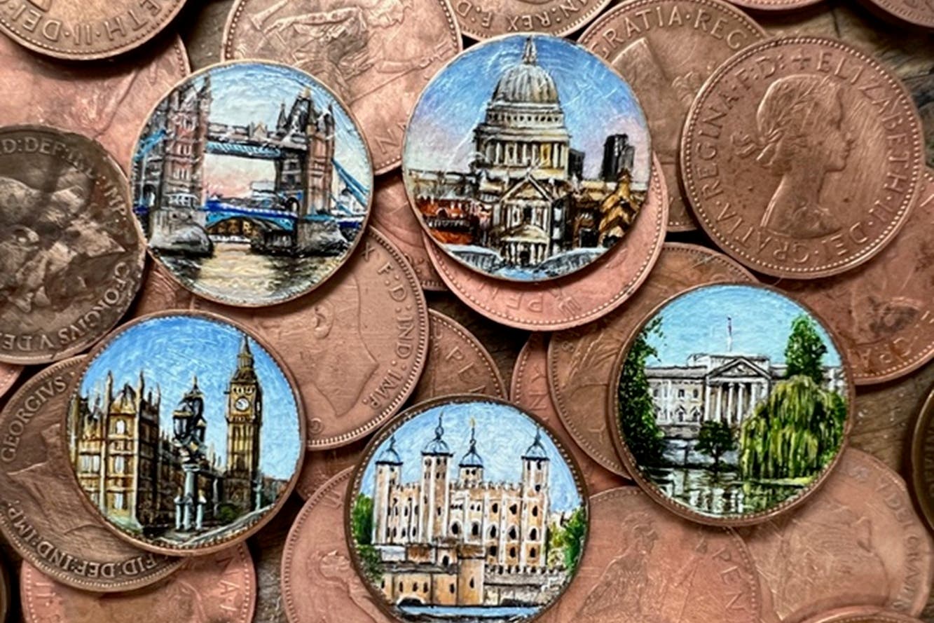 Essex artist paints famous UK landmarks on coins to show ‘beauty’ of ...