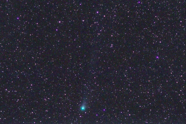A composite photo of the comet taken in Kendal, Cumbria (Stuart Atkinson/PA)