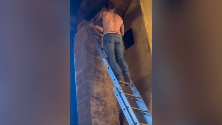 <p>Victoria Beckham shares cheeky video of topless husband David during date night.</p>