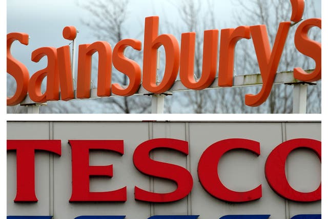 <p>Tesco and Sainsbury’s have both said they are dealing with ‘technical issues’ (PA)</p>