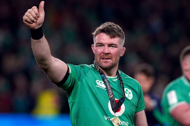 Peter O’Mahony led Ireland to the Six Nations title (Brian Lawless/PA)