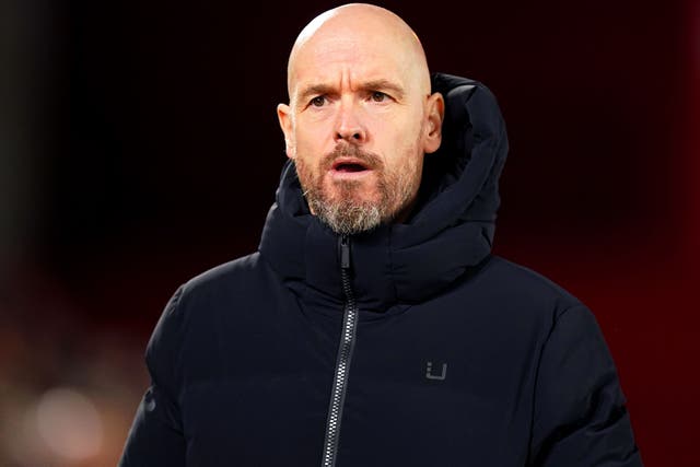 Erik ten Hag’s side play their rivals on Sunday (Mike Egerton/PA)