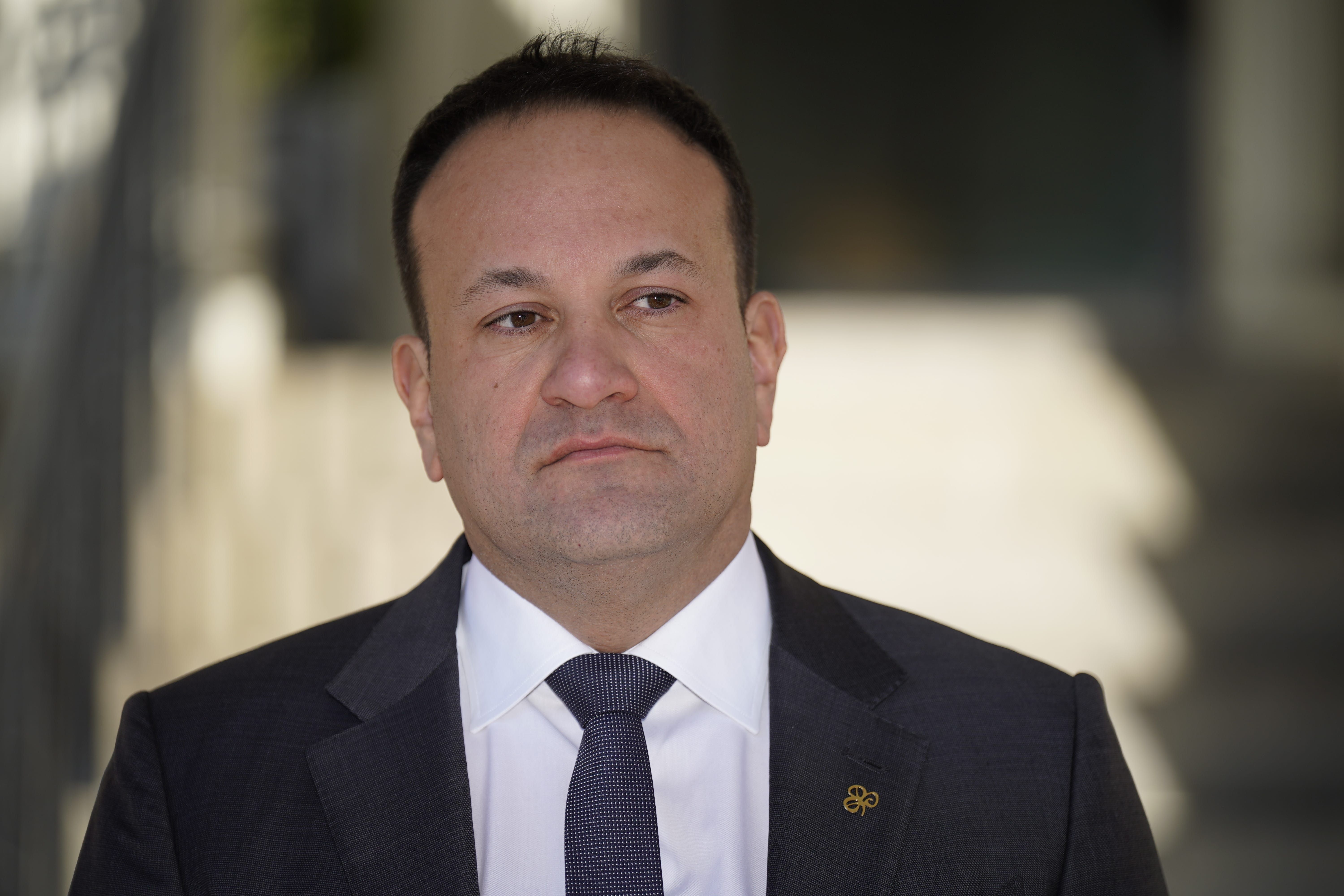 Taoiseach Leo Varadkar speaking to the media at Blair House in Washington, DC (Niall Carson/PA)