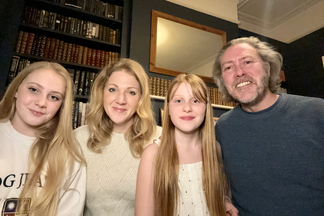 (from left to right) Isla, Lydia, Alyssa and Ben Jourdain (Lydia Jourdain/PA)