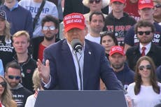 Trump claims US being ‘poisoned’ by undocumented migrants but denies using Nazi language