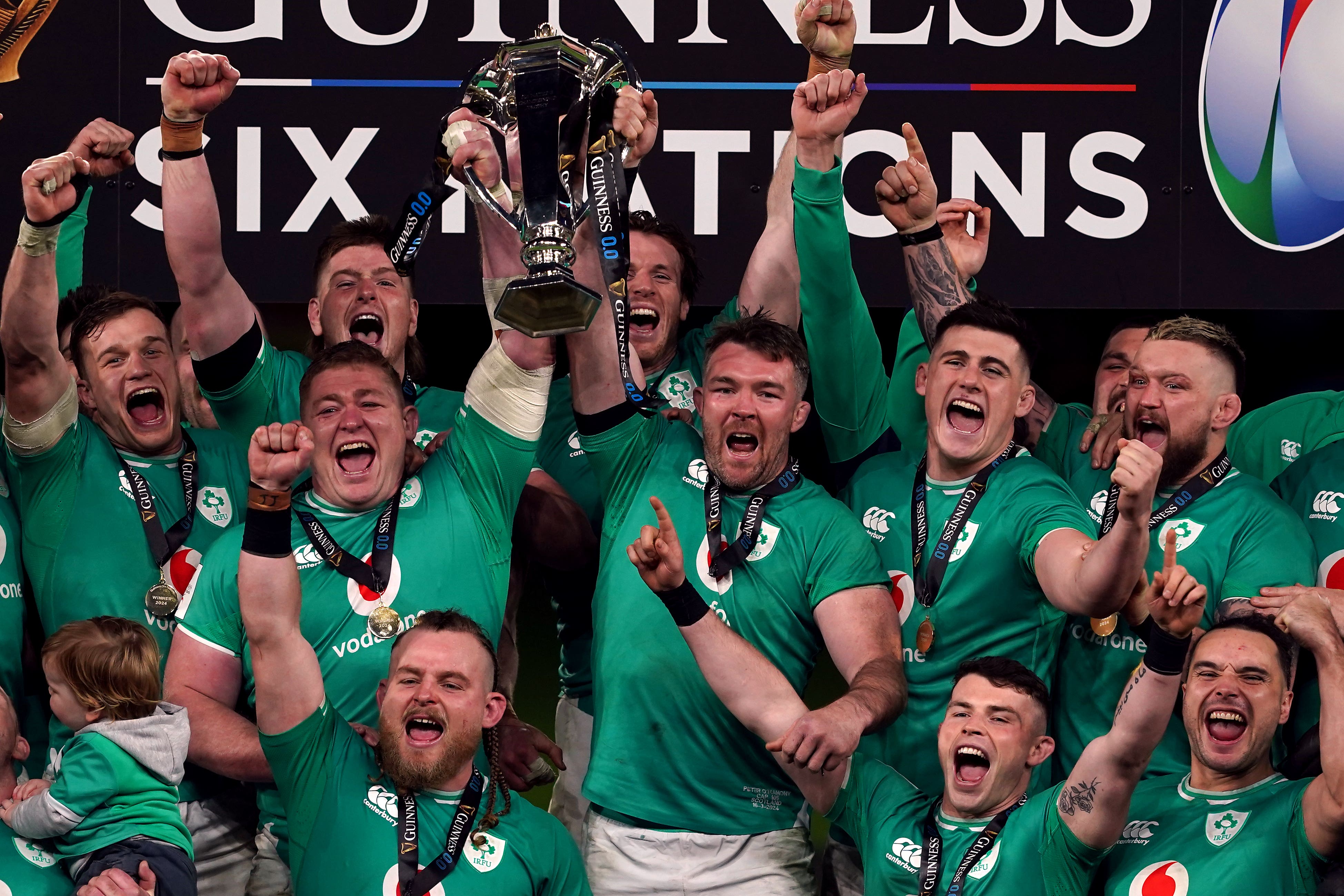 Ireland were crowned Guinness Six Nations champions for the second successive year (Brian Lawless/PA)