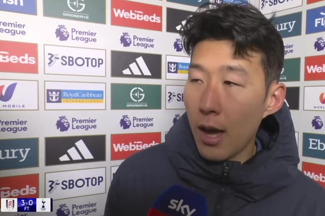 <p>Tottenham captain Son Heung-min hits out at ‘unacceptable’ performance after Fulham defeat.</p>