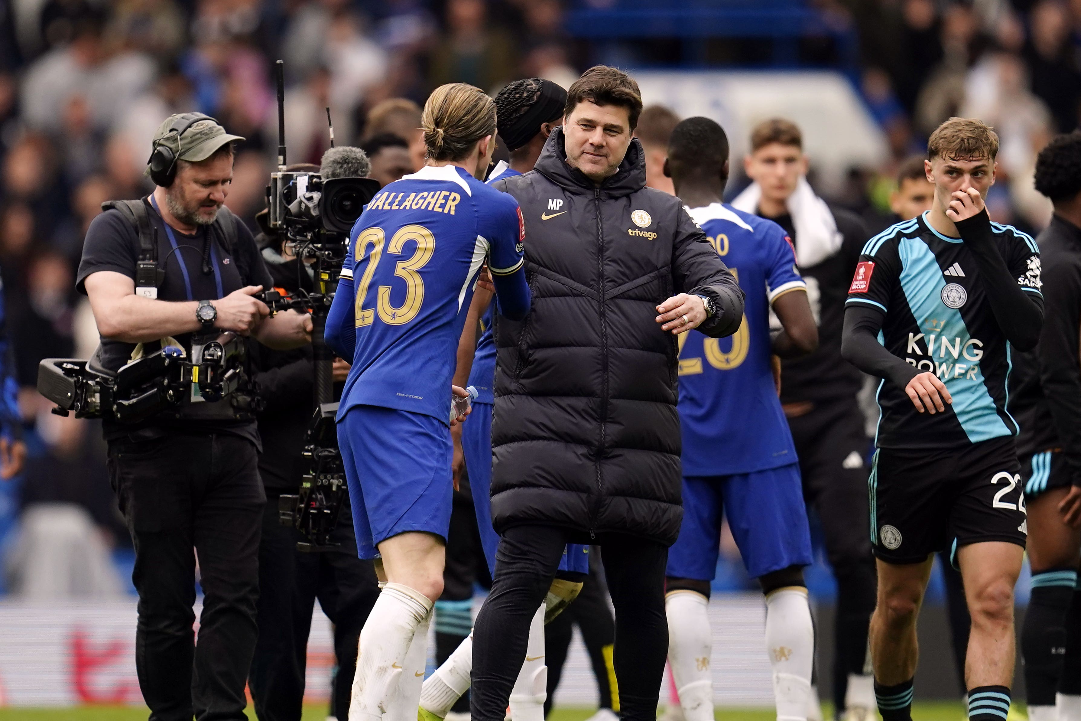 Mauricio Pochettino guided Chelsea into the FA Cup semi-finals with a 4-2 win over Leicester