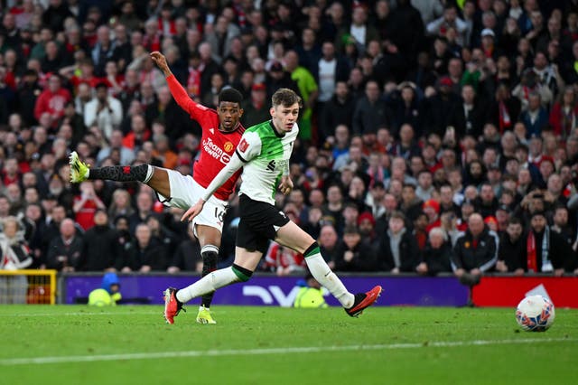 <p>Amad Diallo fires home Manchester United’s late, late winner</p>