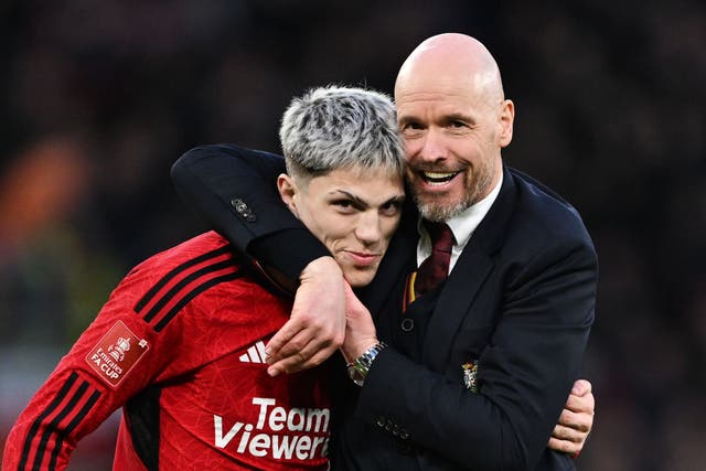 <p>Ten Hag had challenged United to save their season before hosting Liverpool </p>