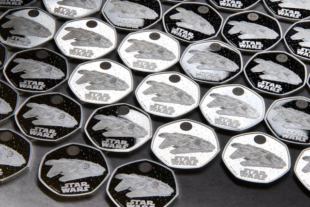 The second series of Star Wars coins is dedicated to the franchise’s vehicles, the Royal Mint said (Royal Mint/PA)