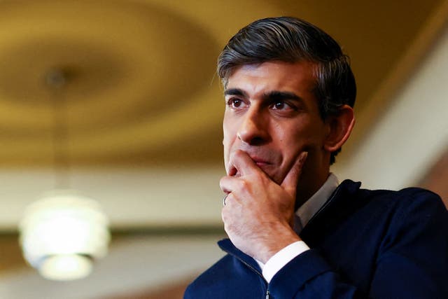 Noise about Prime Minister Rishi Sunak leadership has grown louder in Westminster (Carl Recine/PA)