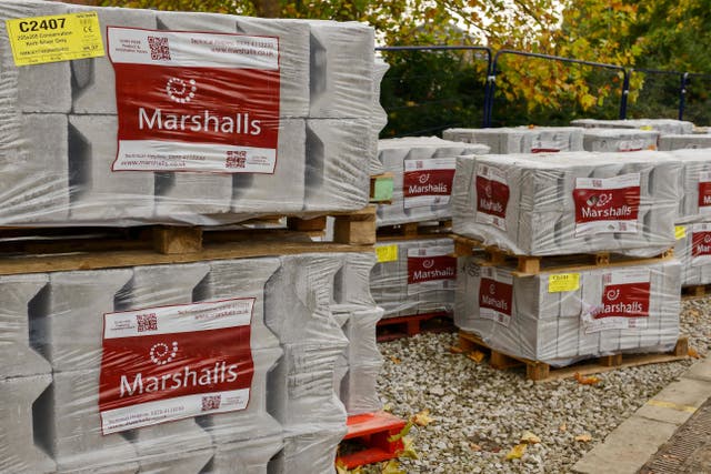 Building supplier Marshalls has warned over sales (Alamy/PA)