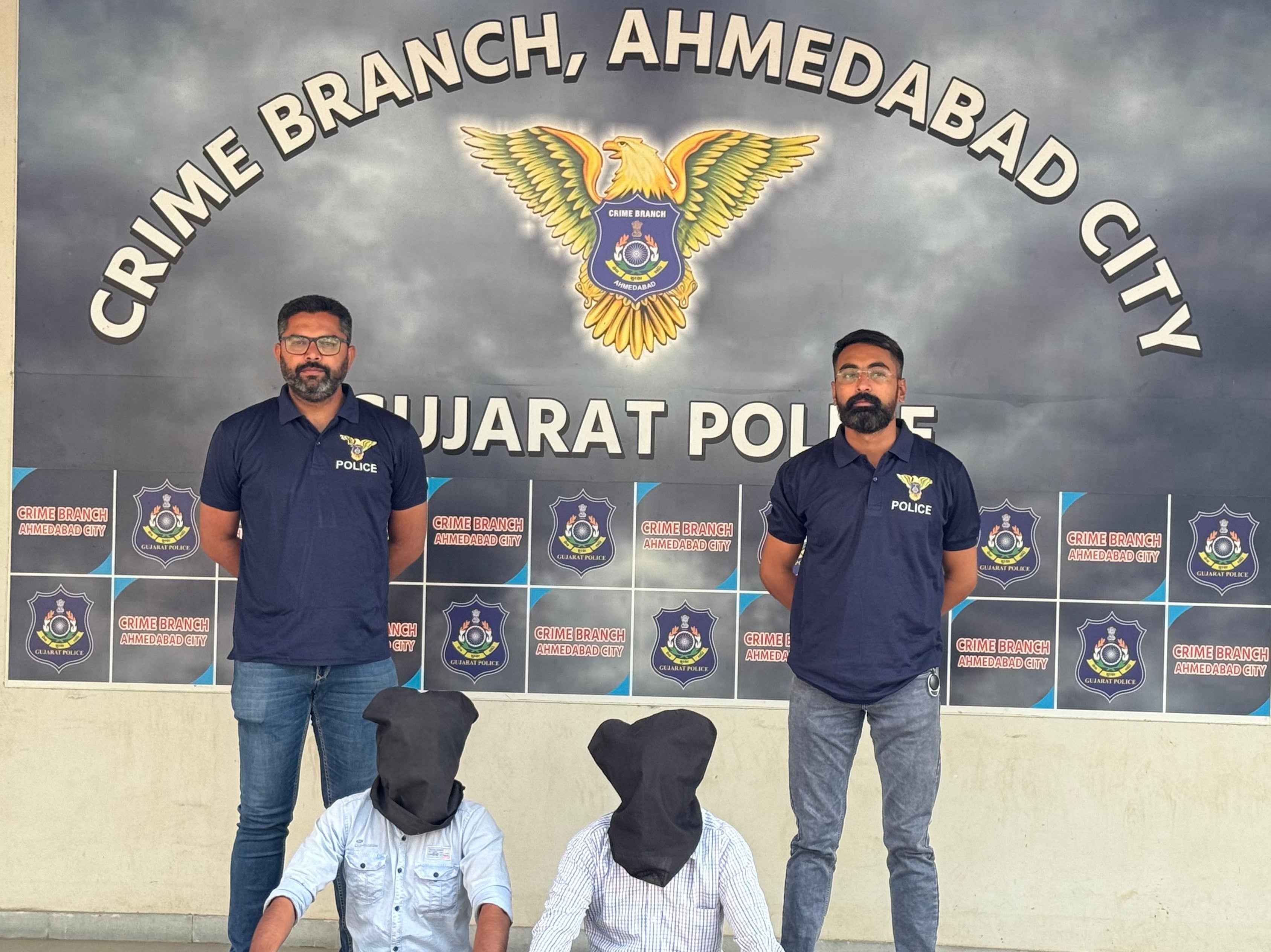 Two people, Hitesh Rakhubhai Mewada and Bharat Damodarbhai Patel, have been arrested in the case, Ahmedabad police said