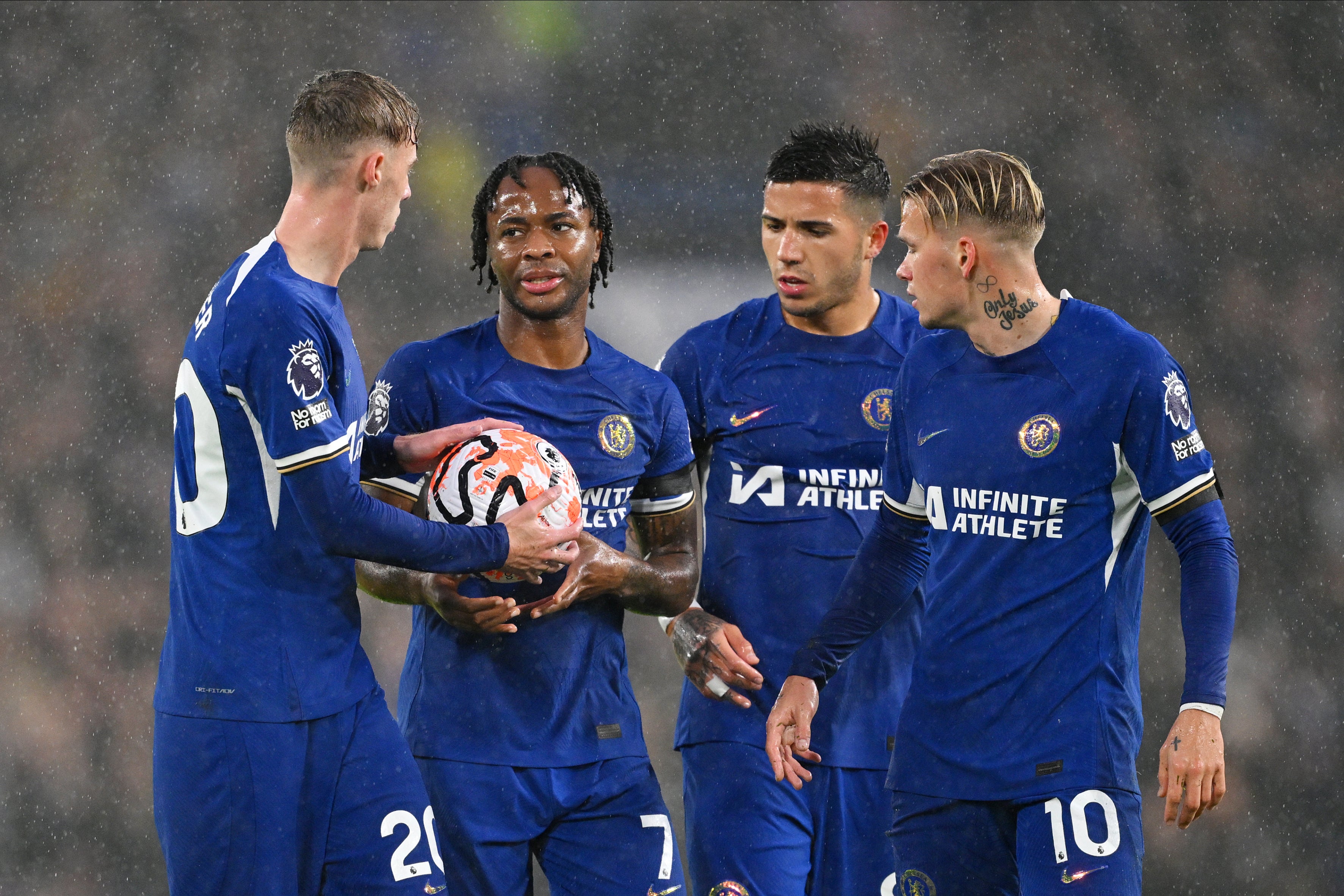 Raheem Sterling and Cole Palmer appeared to argue over who would take a Chelsea penalty during the FA Cup win over Leicester