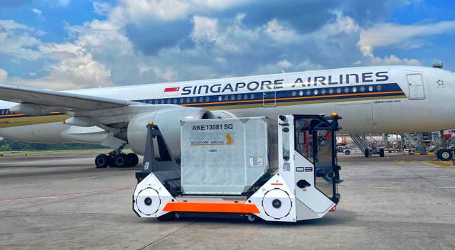 <p>The Aurrigo machines have been tested at Changi Airport in Singapore </p>