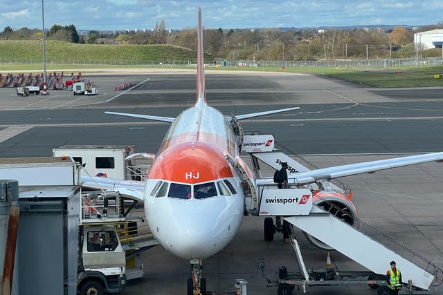 <p>easyJet Airbus A320 at Birmingham airport</p>