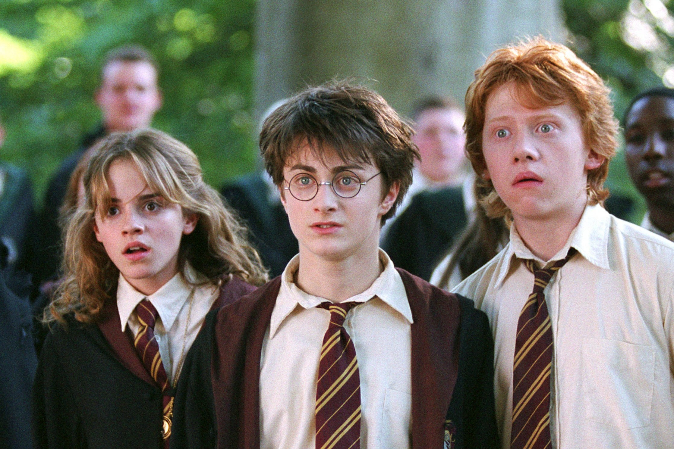 Emma Watson, Daniel Radcliffe and Rupert Grint in Harry Potter And The Prisoner Of Azkaban