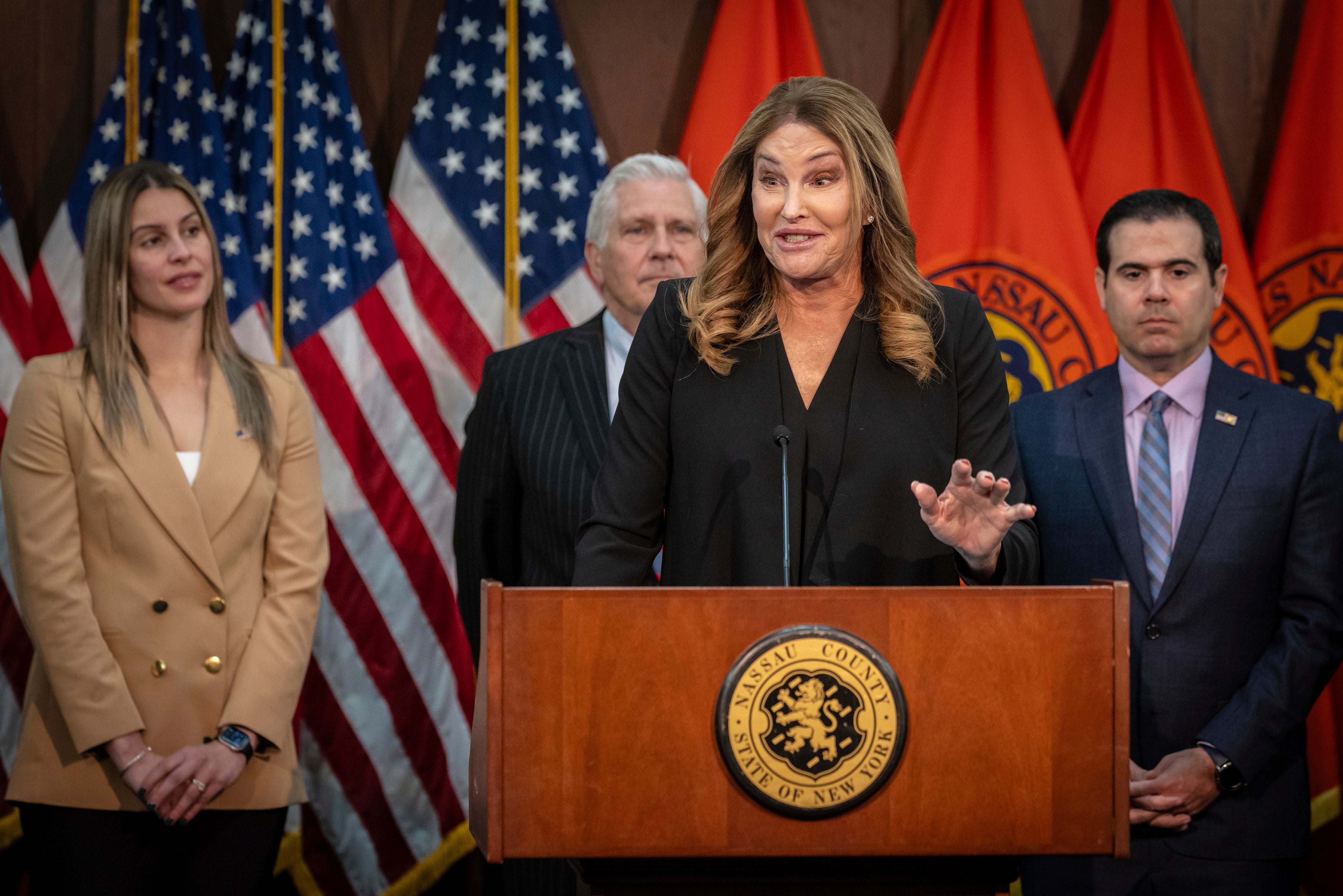 Trans woman Caitlyn Jenner backed a New York county's ban on transgender female athletes
