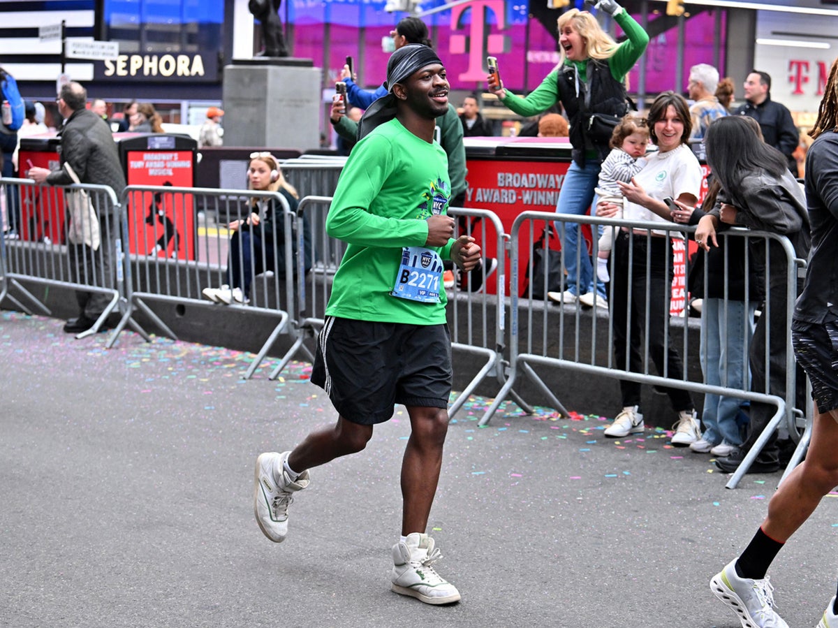 Lil Nas X runs NYC half marathon in designer sneakers because he didn’t own running shoes