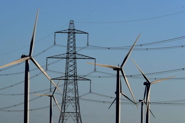 Overhead cables often run into local opposition, but are around a fifth of the cost of underground ones (Gareth Fuller/PA)