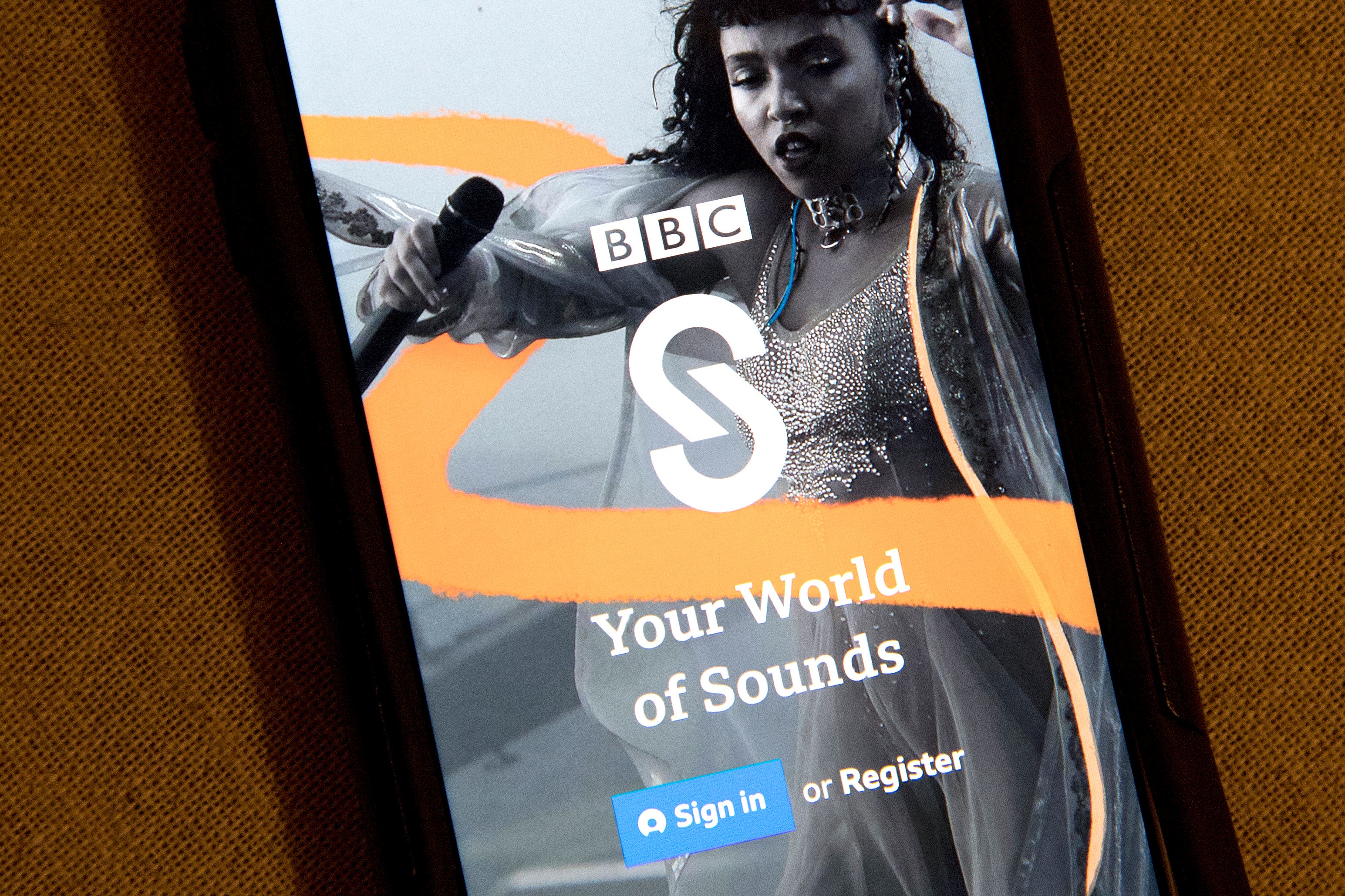 BBC Sounds app on an iPad (Ian West/PA)