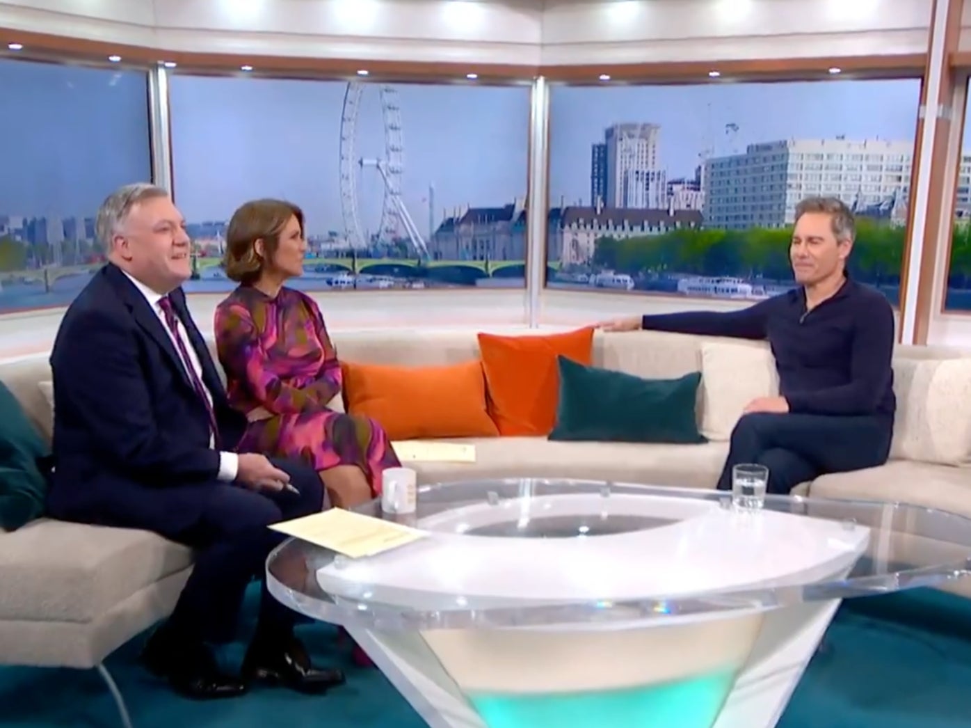 Eric McCormack being interviewed on ITV’s Good Morning Britain