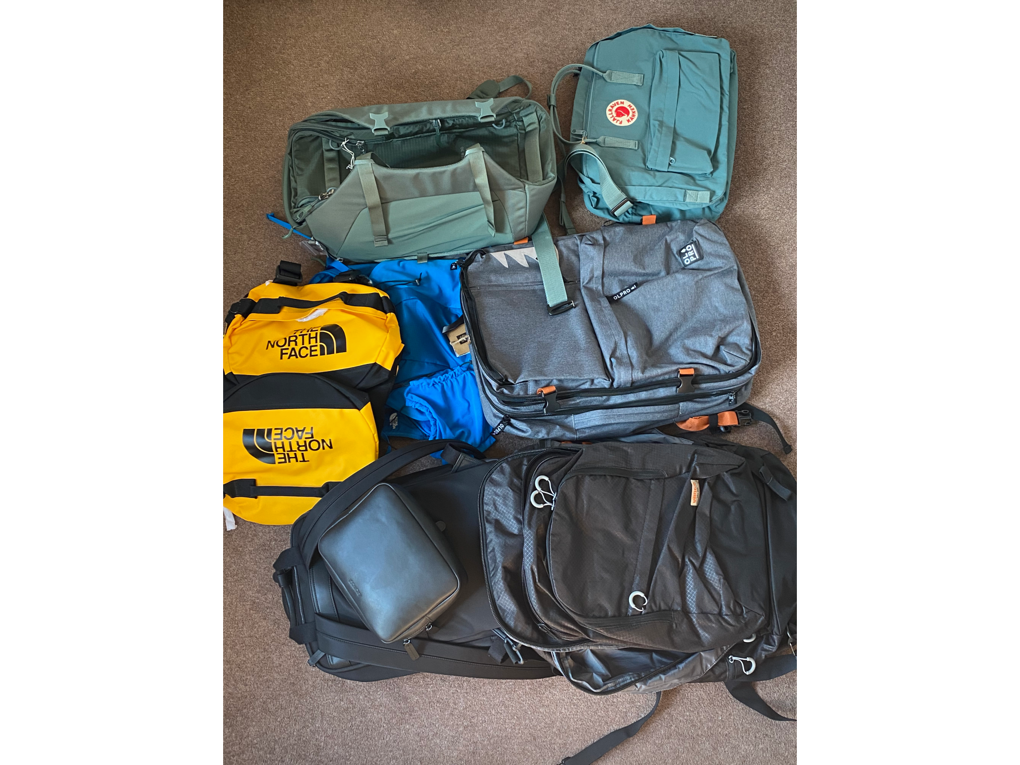 A selection of the backpacks we tested