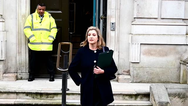 <p>Penny Mordaunt’s response as commons leader quizzed on replacing prime minister Rishi Sunak.</p>