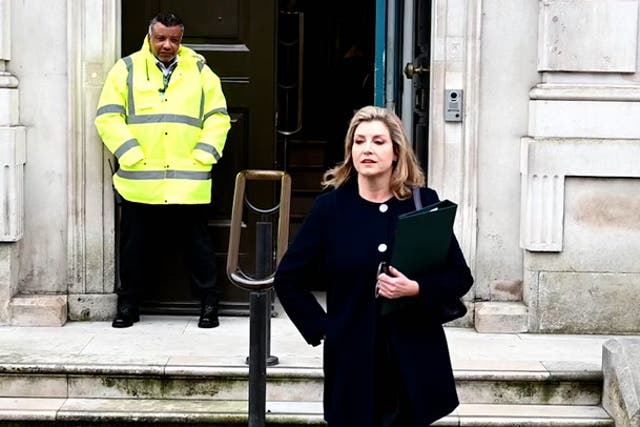 <p>Penny Mordaunt’s response as commons leader quizzed on replacing prime minister Rishi Sunak.</p>