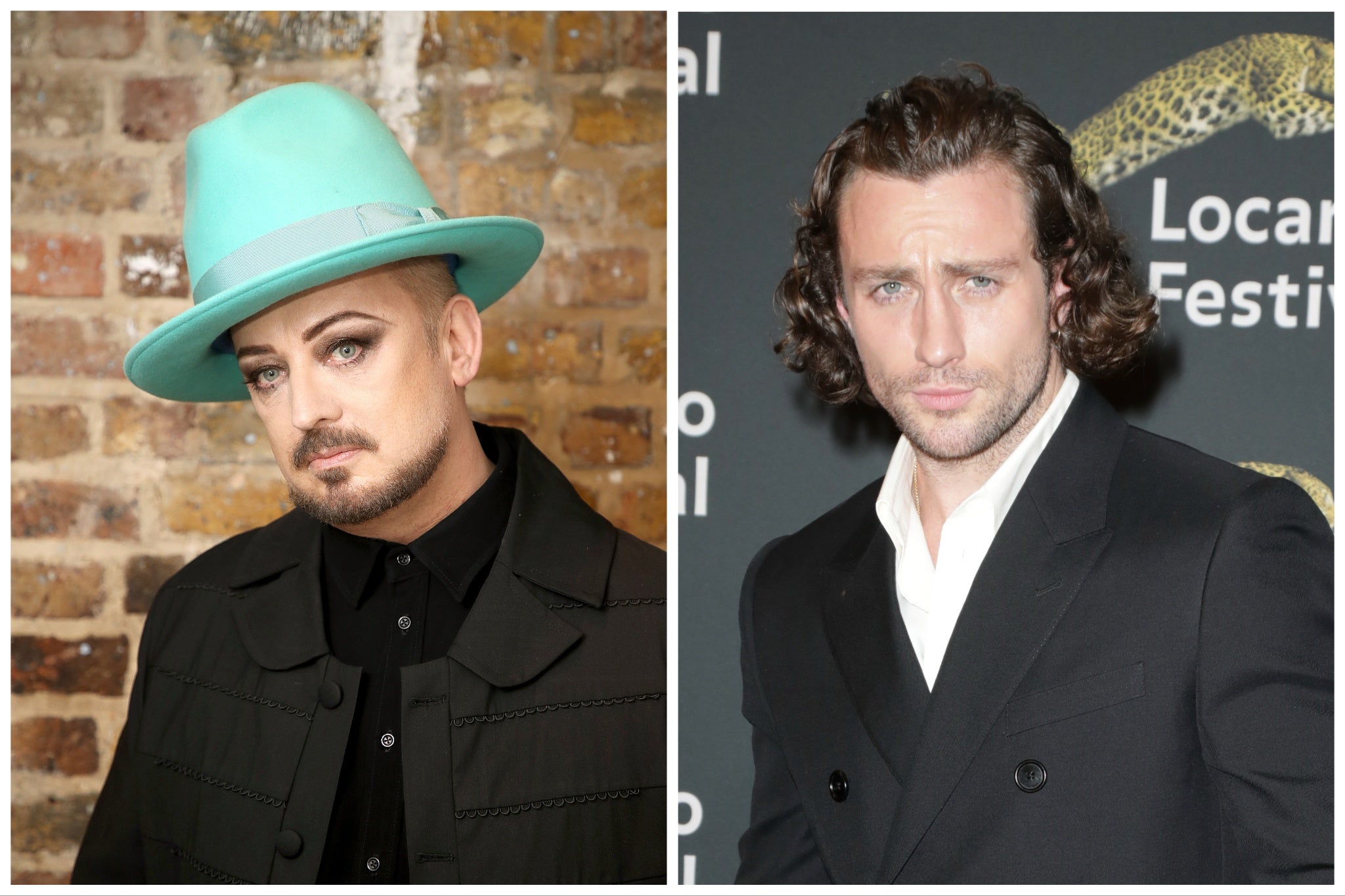 Boy George (left) and Aaron Taylor-Johnson