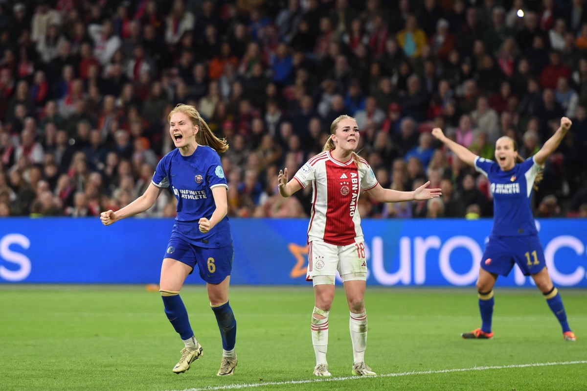 Ajax v Chelsea LIVE: Women’s Champions League result and reaction as Nusken scores twice in big away win