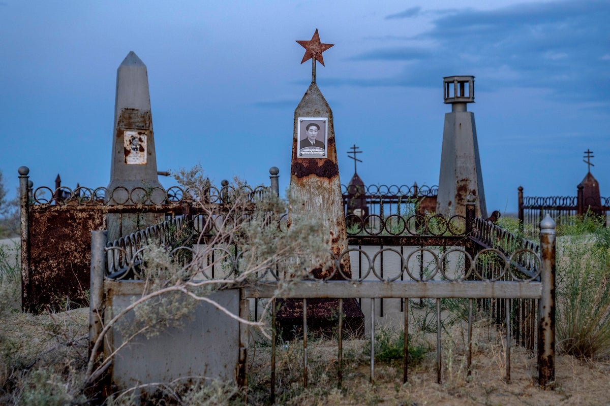 On the Aral Sea, graves rise above the dust. They’re reminders of the life its waters once sustained