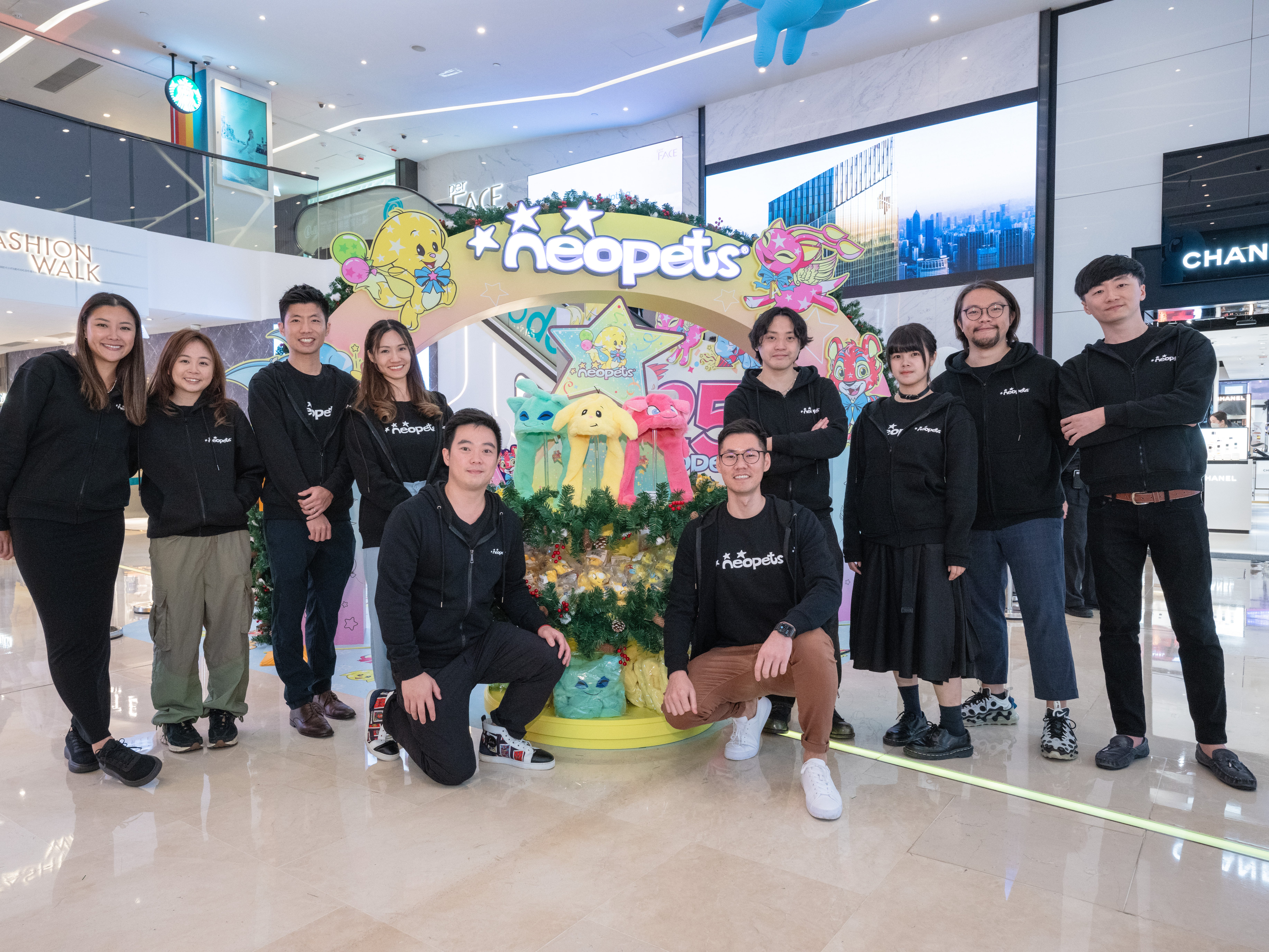 Members of the Neopets development team together in Hong Kong