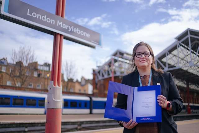 <p>A woman has changed her middle name to Marylebone in tribute to the railway station (Chiltern Railways/PA)</p>