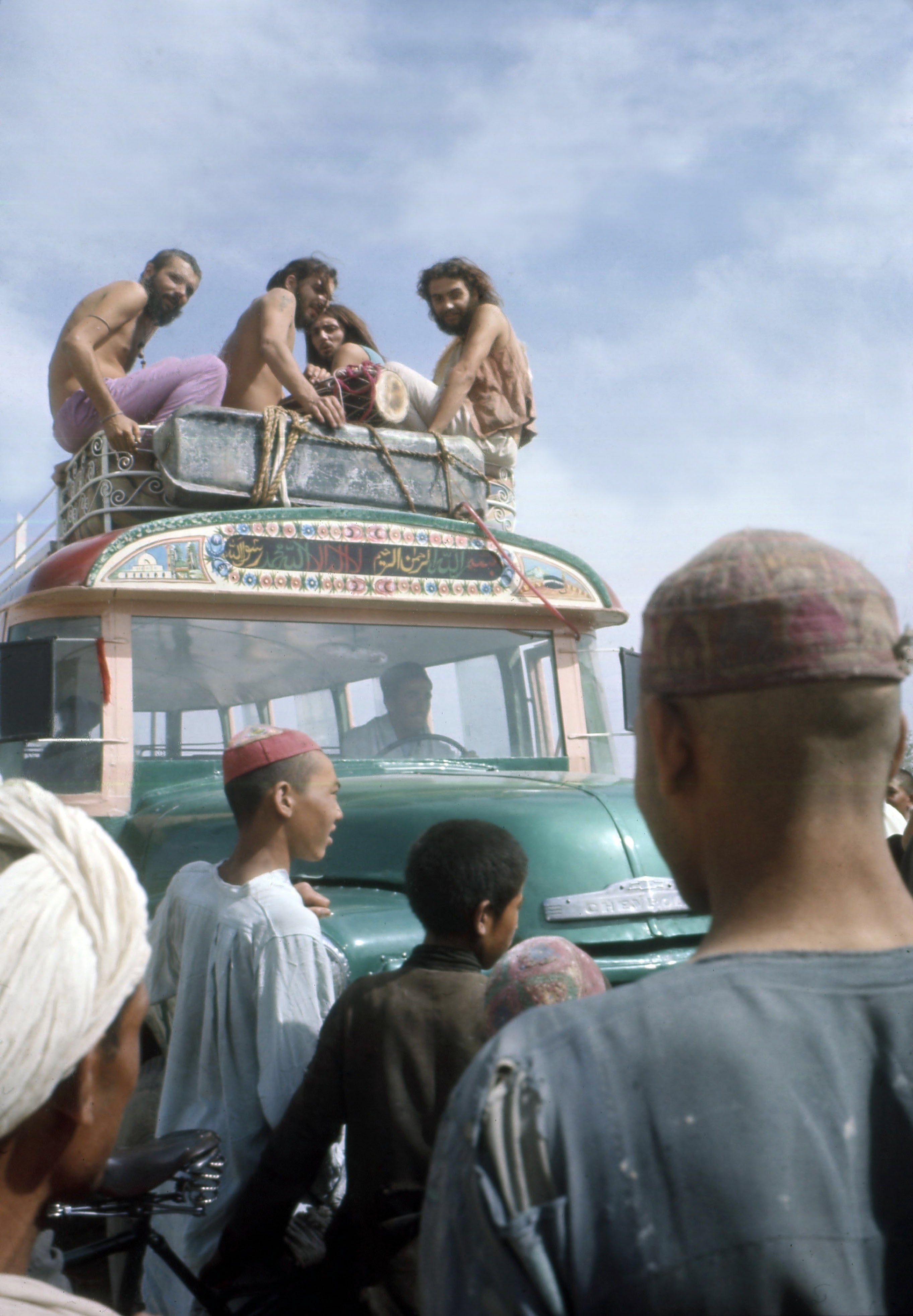 Hippies hit the road in India in converted vans and buses