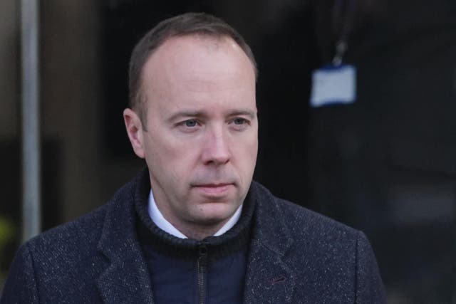 Former health secretary Matt Hancock tried to have the defamation claim against him struck out by a judge (Jordan Pettitt/PA)