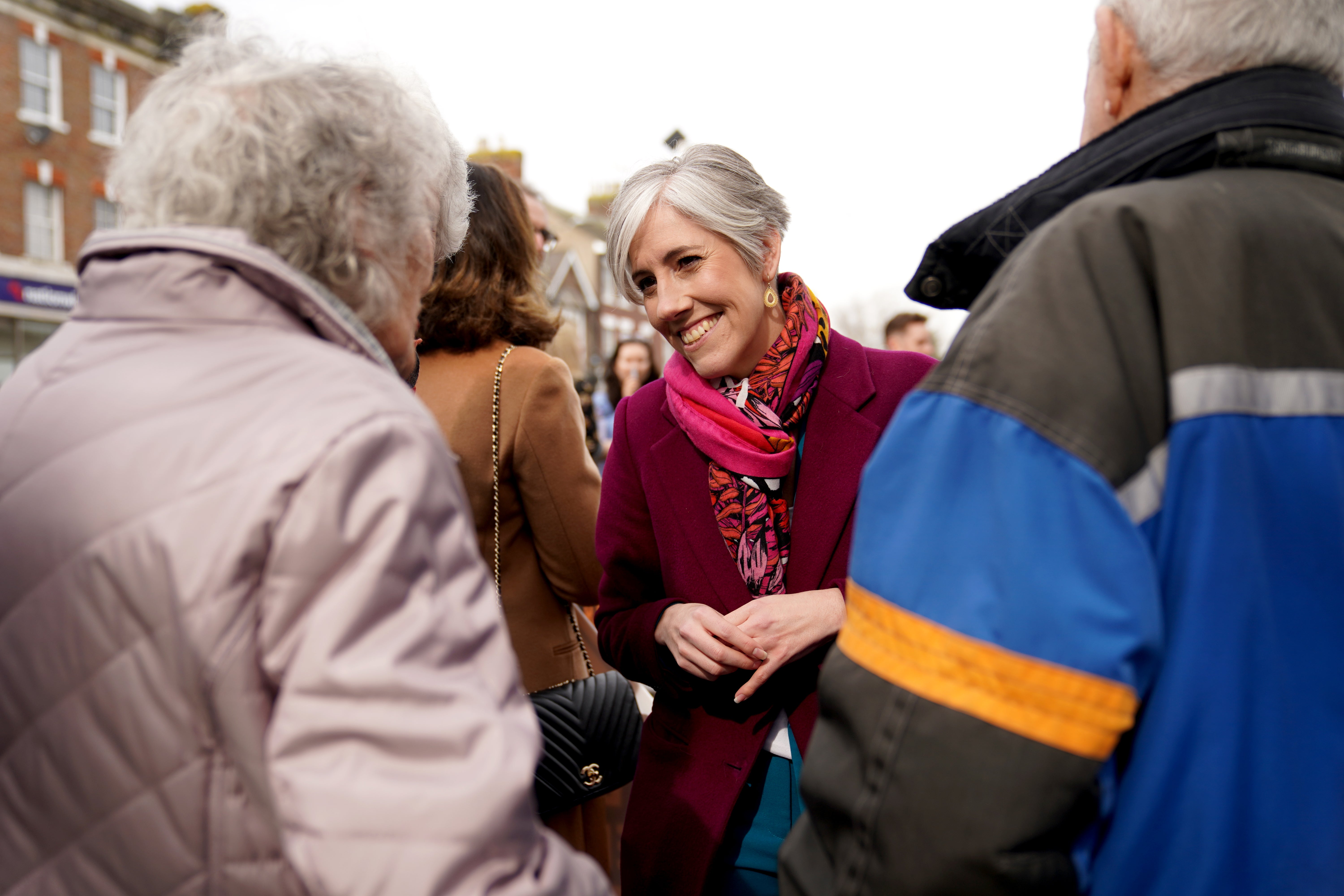 Liberal Democrat deputy leader Daisy Cooper attends a rally of party activists and campaigners
